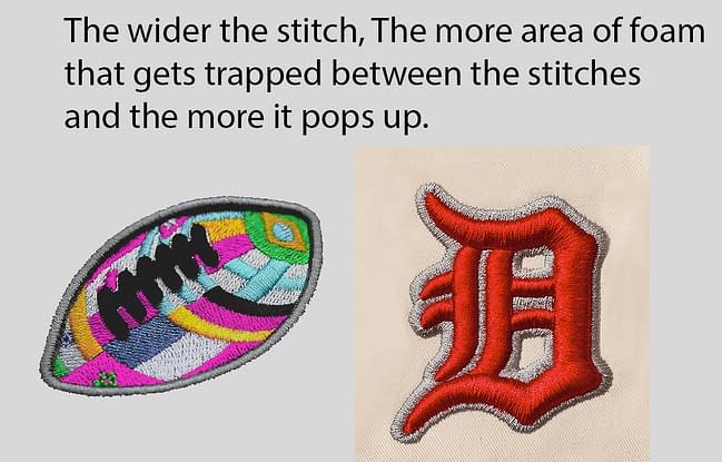 3d puff embroidery comparison